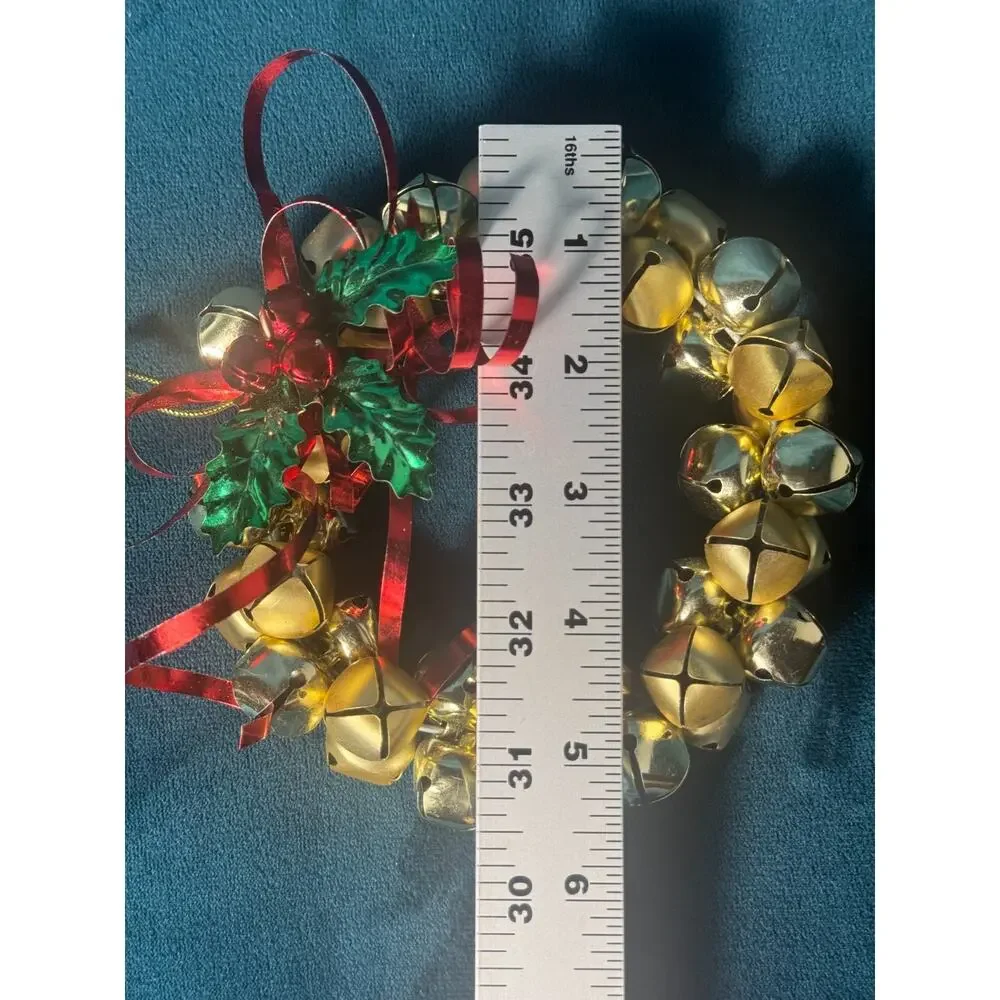 Gold Jingle Bell 5” Wreath Ornament